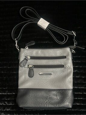 Stone & Co. Black and Gray Two-Tone Crossbody Bag